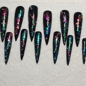 Luxury Press-On Gel Nails 3XL Stiletto Nebula
